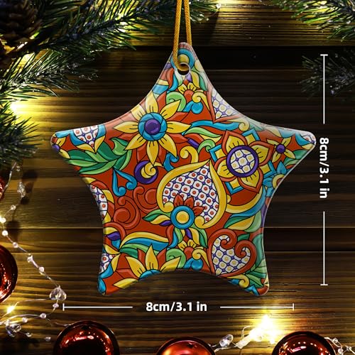 Mexican Talavera Christmas Ornaments - Ceramic Tree Decor 2025