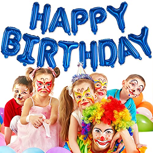 Happy Birthday Balloon Banner Kit | 16 Inch Foil Letters for Parties
