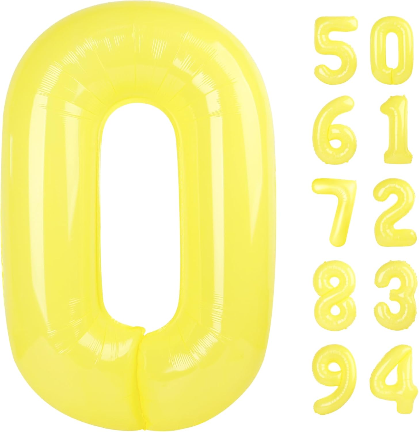 Yellow Number Balloon - 40 Inch Zero Balloon | Perfect Birthday Decorations for Women