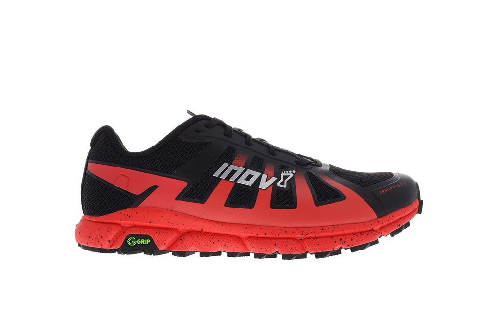 Inov-8 Men's Trailfly G 270 Sneaker, Black/Red, 9