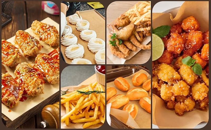 100 Pcs Disposable Parchment Baking Liners for Ninja Air Fryer FO101