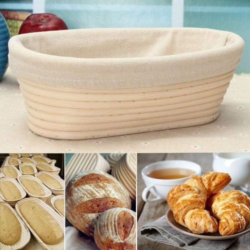 Banneton 10 Inch Oval Bread Proofing Basket - 2 Pack Sourdough Baking Supplies for Fermentation