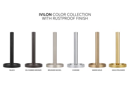 Ivilon Countertop Paper Towel Stand - Steady and Easy Tear - Fits All Paper Towel Rolls - Warm Gold