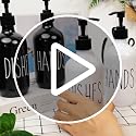 Large 500ml Plastic Hand Soap Dispenser with Pump - Refillable Bathroom Kitchen Decor
