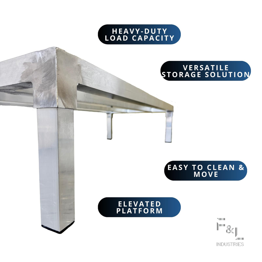 Winco Aluminum Dunnage Rack, 1,200 lbs Capacity, 14" x 24"
