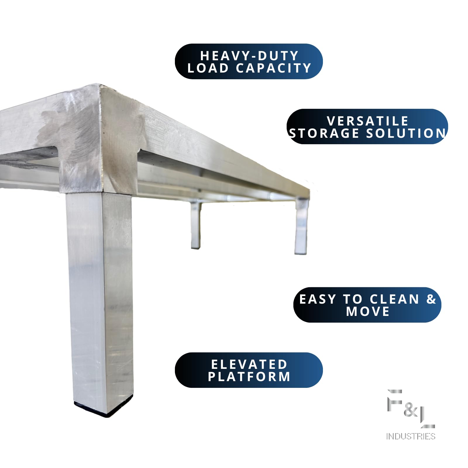Winco Aluminum Dunnage Rack, 1,200 lbs Capacity, 14" x 24"