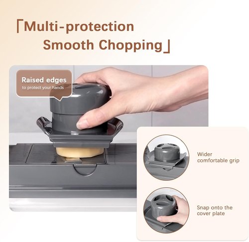 LHS Professional Vegetable Chopper - 11-in-1 Multifunctional Kitchen Gadget with Food Storage Containers | Grey