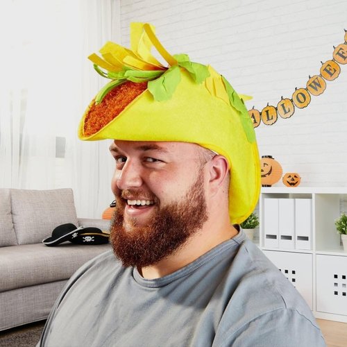 Multicolor Taco Fiesta Hat - 8" x 18" (1 Pc), Unique Costume Accessory, Perfect for Halloween, Birthdays & Themed Parties