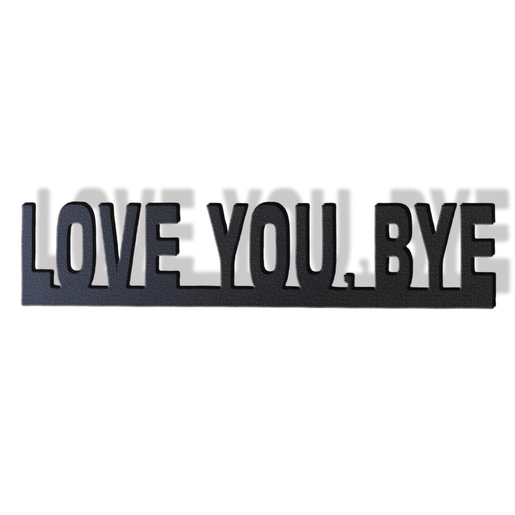 2025 New Year Gift - Cute Metal Door Topper Love You Bye Over Door Frame Decor Corner Sign Black Ornaments Wood Decorations Funny Christmas (LOVE YOU BYE)