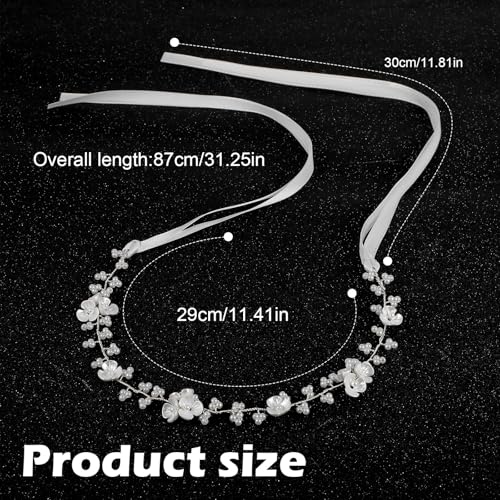 Bewudy Pearl Flower Girl Headband & Wedding Hair Accessory