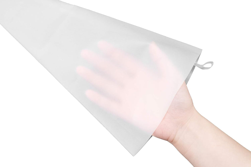 Pastry Tek Piping Bag Set - Durable Reusable Icing Bags for Decorating Cakes, Cupcakes & More | 4-Pack, White Silicone