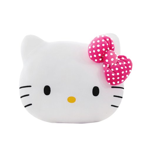 Northwest Hello Kitty Polka Dot Pretty Small Cloud Pillow 12 Inch – Kawaii Plush Stuffed Toy for Kids, Adults, Bedroom & Playroom Decor, Great Gift Idea