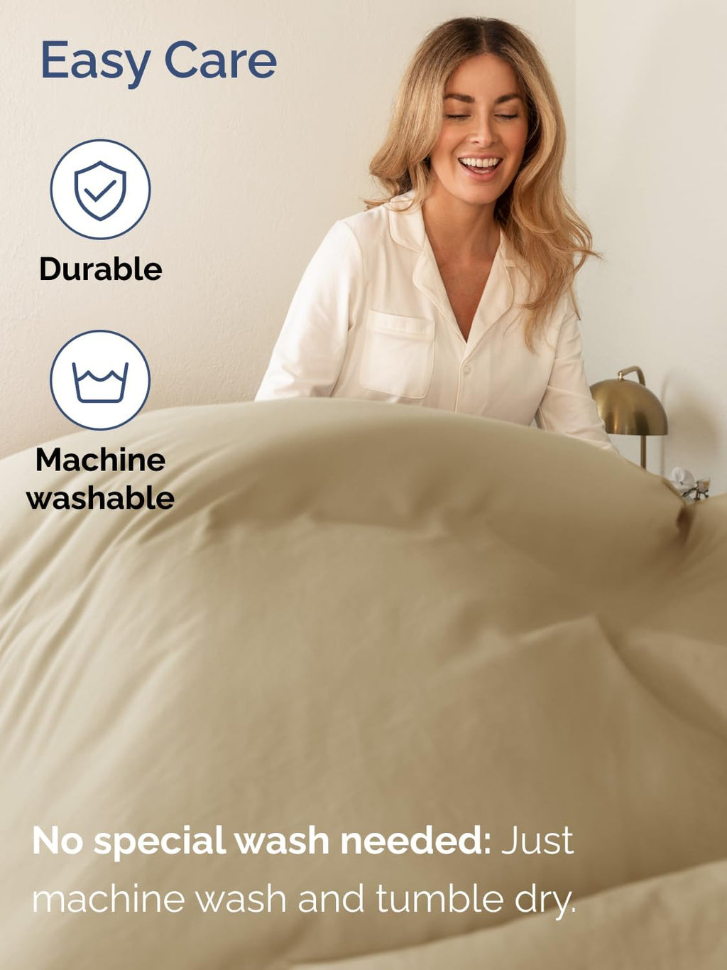Skiennix Extra Deep Cal King Sheet Set - 6-Piece Breathable Cooling Bedding - Soft, Wrinkle-Free Beige
