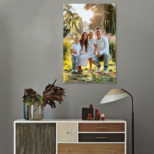 Custom Canvas Prints - Personalized Wall Art with Your Photos | Framed 11x14 Inch for Family & Pet Gifts