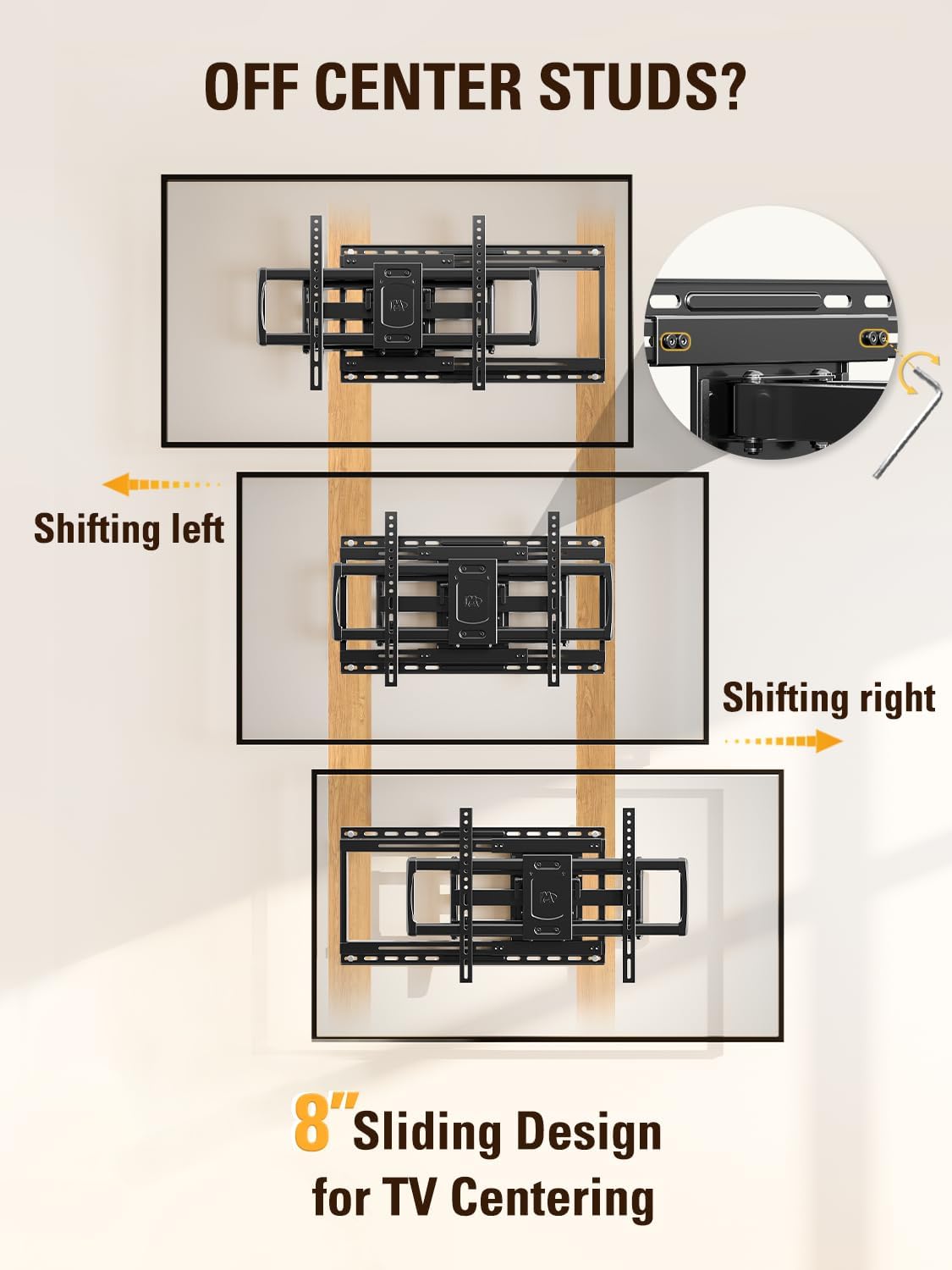 Mounting Dream TV Wall Mount - Full Motion Articulating Dual Arms for 42-86" TVs | Max VESA 600x400mm, 132 lbs Capacity