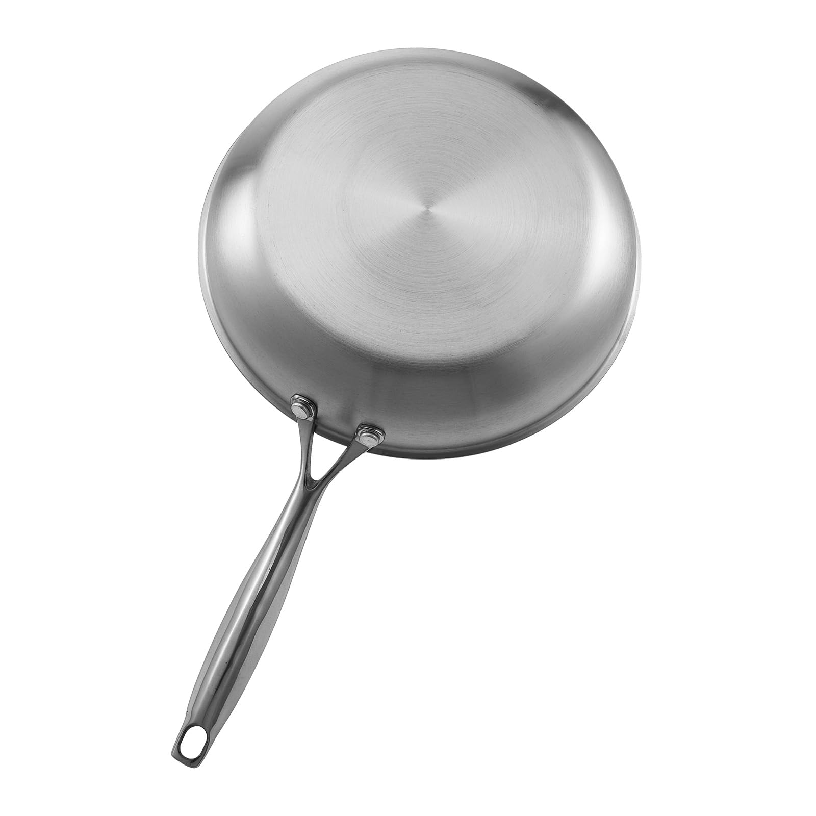 VEVOR Tri-Ply Stainless Steel Frying Pan, 3 Pcs Set (8, 10, 12 in), Cooking Skillet with Heat-Resistant Handle, Chef's Kitchen Cookware, Oven, Gas, Electric, Induction, Dishwasher Compatible, Silver