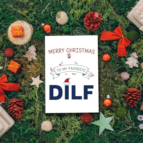 Funny Christmas Card for Dad, Humorous Holiday Greeting Card with Envelope