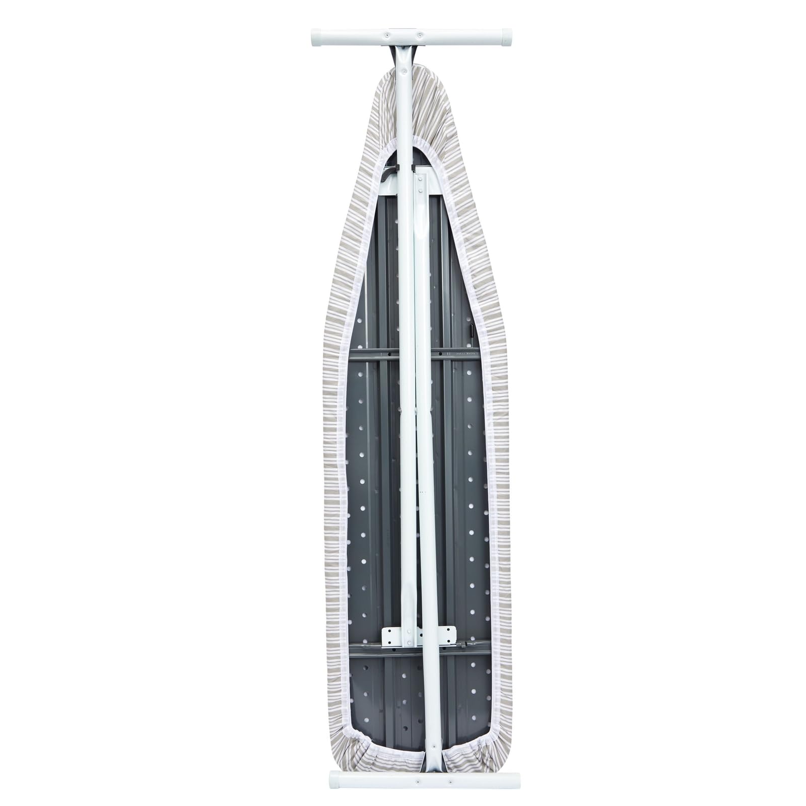 Juvale Ironing Board Cover & Pad - Secure Drawstring Fit for Iron Board Cover with Padding - Extra-Thick Foam for Pressing Pad - 15 x 54 in, Grey Stripe