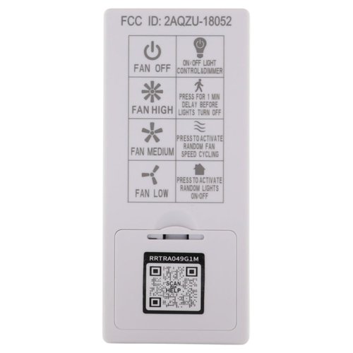 Anderic TRA049G1M Replacement Ceiling Fan Wall Mount Remote Control for Harbor Breeze 2AQZU-18052 | TR326A 2AQZU-18007 - RRTRA049G1M