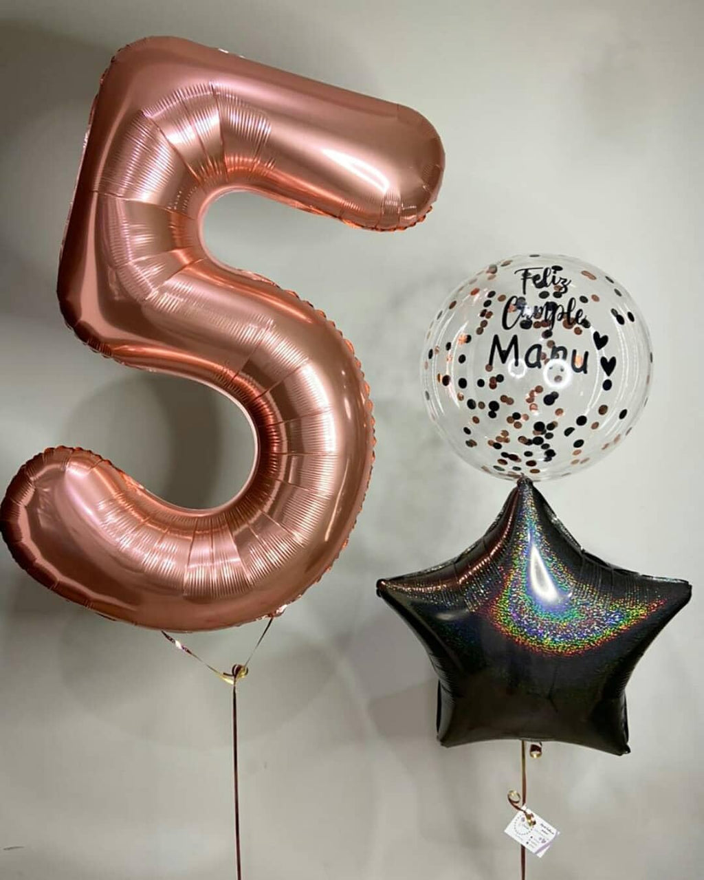 Rose Gold Number 4 Balloon - 40 Inch Large Birthday Decoration for Girls & Boys
