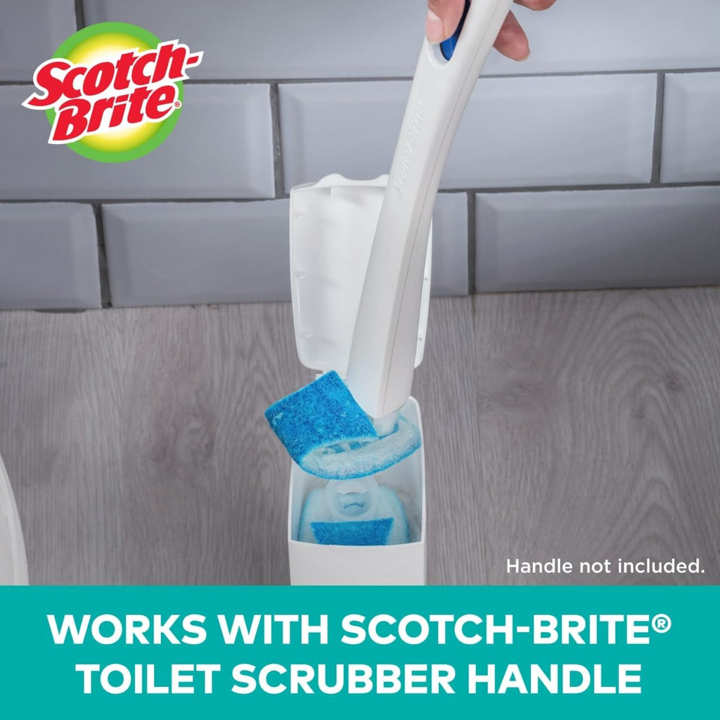 Scotch-Brite Toilet Scrubber Refills - Effectively Removes Rust & Hard Water Stains | 10 Disposable Blue Refills