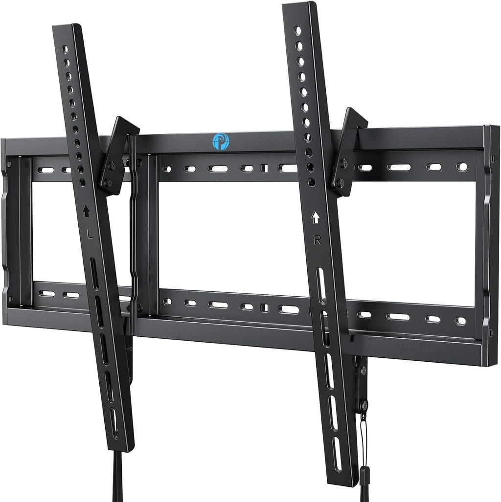 Pipishell Tilt TV Wall Mount Bracket - Low Profile for 37-90 Inch TVs | Fits 16"-24" Wood Studs, Max VESA 600x400mm, Holds Up to 132lbs