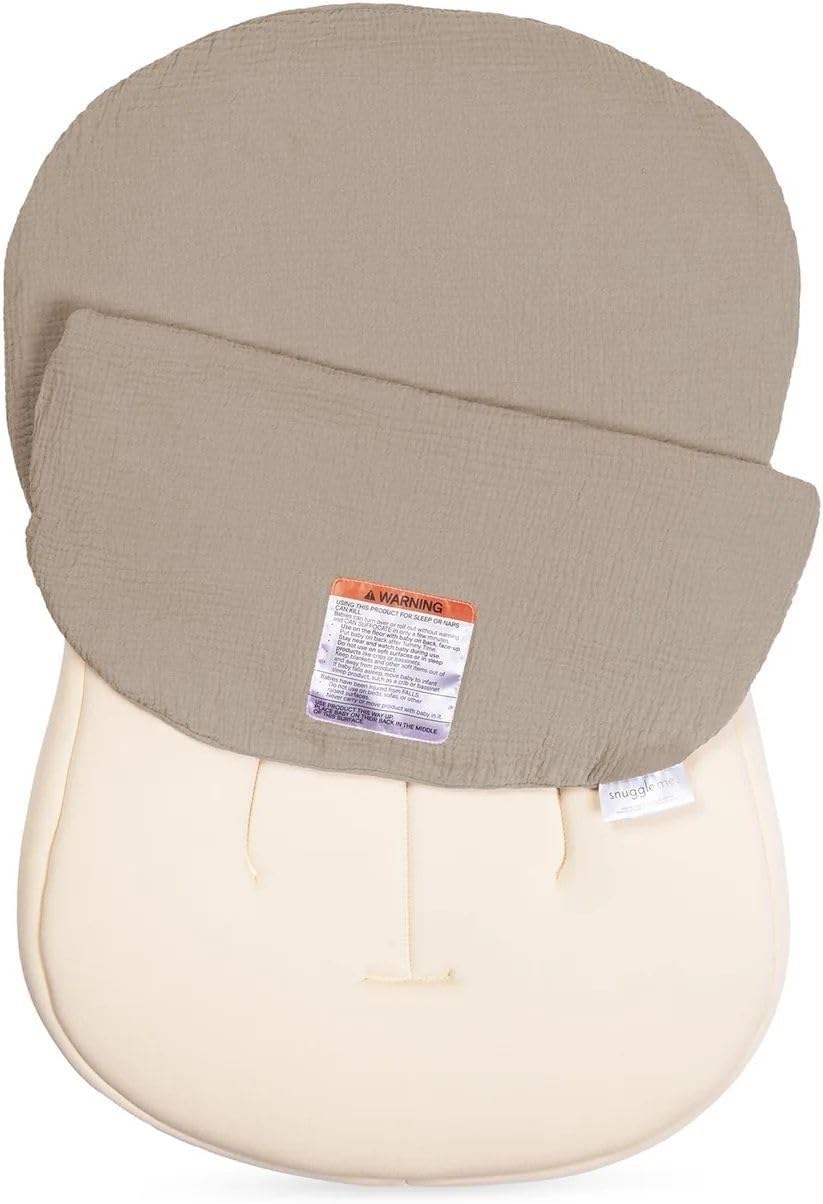 Snuggle Me Baby Lounger - Organic Cotton Muslin Cover in Birch - Ultimate Comfort for Infants