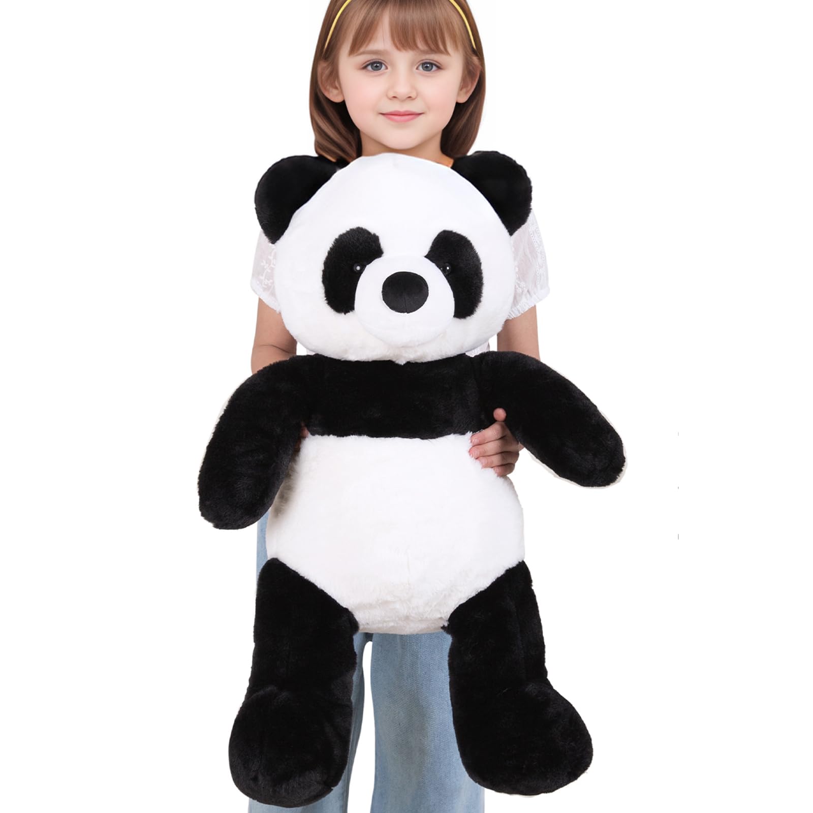 FFxiong 24" Giant Panda Bear Stuffed Animal Plush Toy Cute Soft Body Panda Pillow Kawaii Big Doll, Gift for Kids Boy Girl Birthday Valentines Christmas