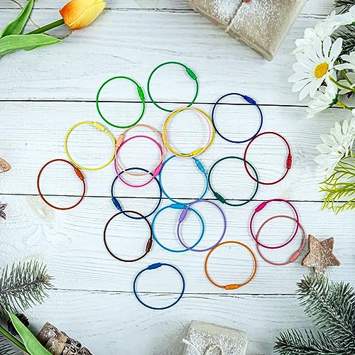 80 PCS Stainless Steel Keychain Cables in 20 Colors - Durable & Lightweight