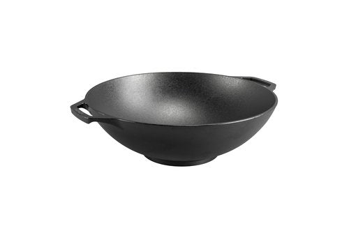 Lodge Pre-Seasoned Cast Iron WOK - Dual Assist Handle - Use in the Oven, on the Stove, or on the Grill - 14 Inch