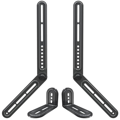 Mounting Dream Full Motion TV Wall Mount and Soundbar Bracket Bundle for 26-55 Inch TVs, Max VESA 400x400mm, 60 LBS, Sound Bar Mount for Above or Under TV Up to 15 LBS