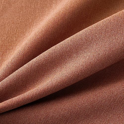 MIULEE 18x18 Inch Rust Linen Burlap Textured Pillow Covers Set of 2 Fall Farmhouse Decor