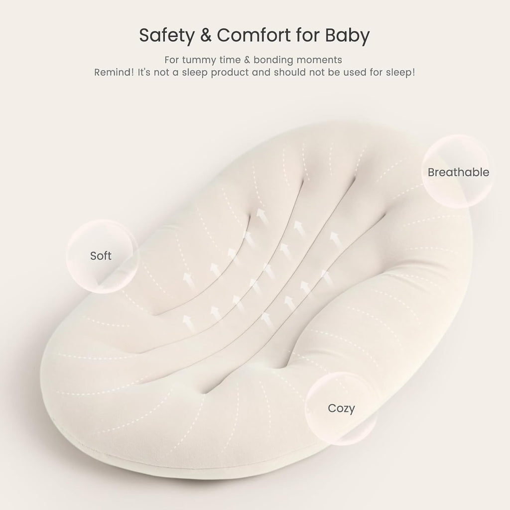 Skiennix Baby Lounger - Portable Lightweight Pillow for Tummy Time & Diaper Changes | Skin-Friendly for 0-12 Months