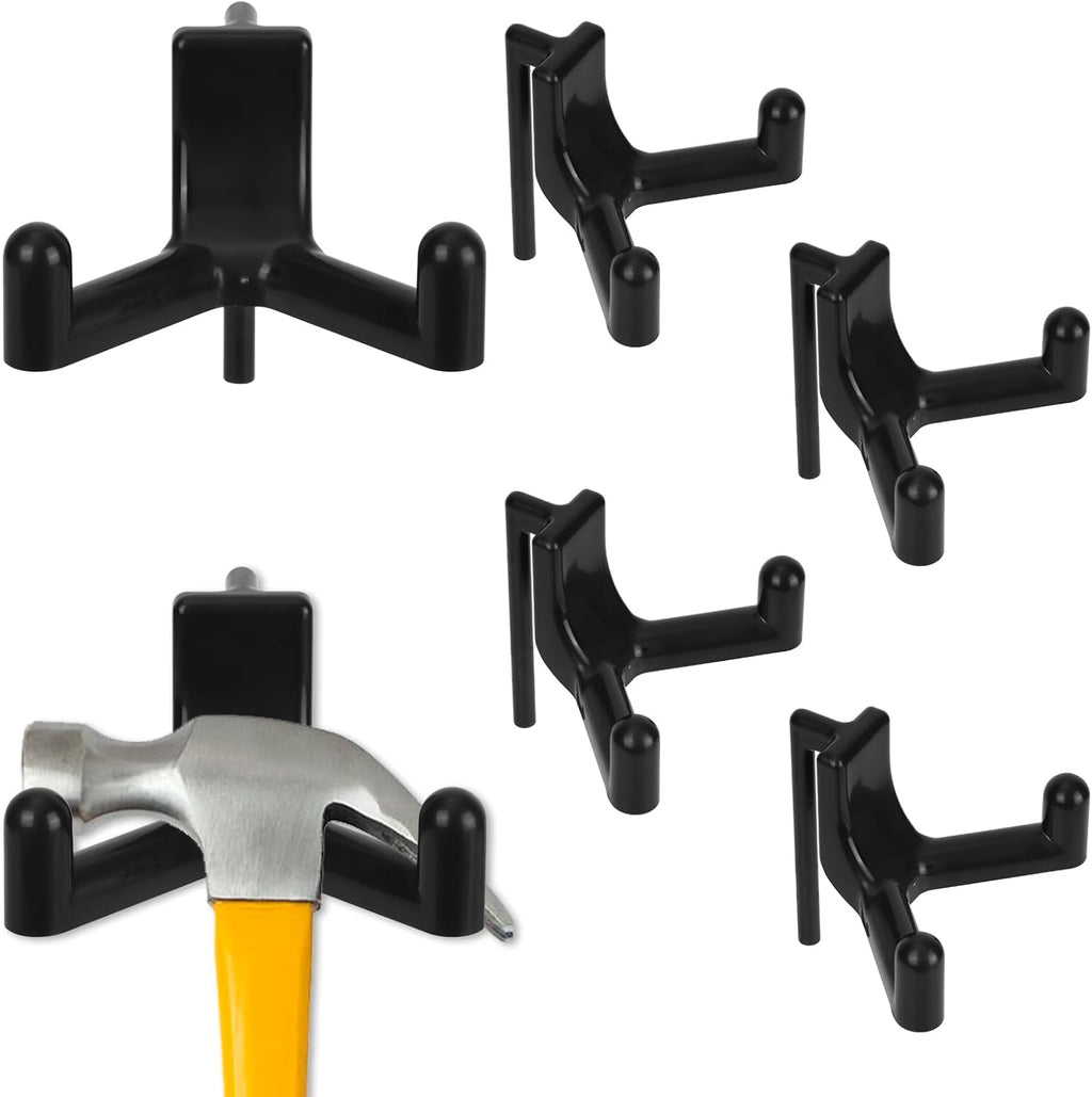 Rubbermaid FastTrack 6-Piece Shed Hooks - Multi-Purpose Organizer for Garage Tools & Sports Equipment