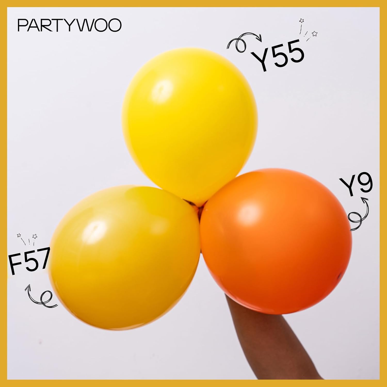 PartyWoo Mustard Yellow Balloons - 100pcs 12 Inch Boho Neutral Fall Decorations for Events