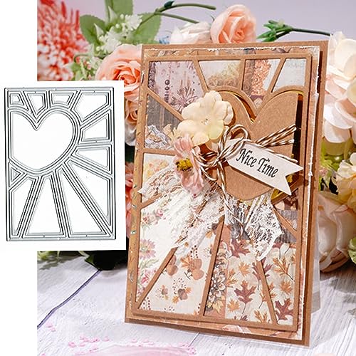 Heart Line Background Metal Cutting Dies for Card Making Scrapbooking