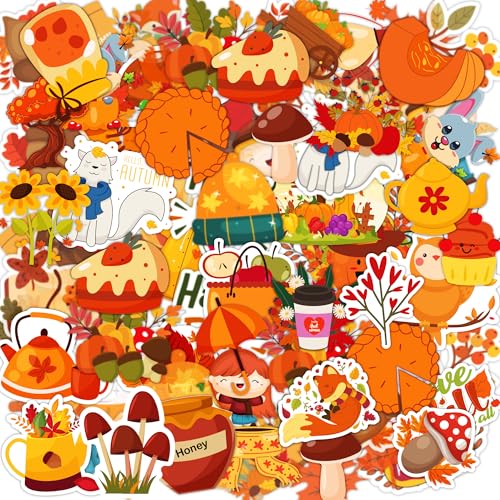 100 PCS Fall Stickers for Kids - Autumn Vinyl Crafts & Decor