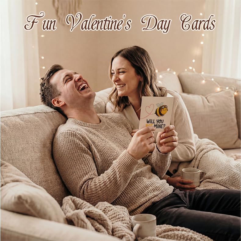 Funny Valentine's Day Card - Will You Bee Mine? 5.1" Square