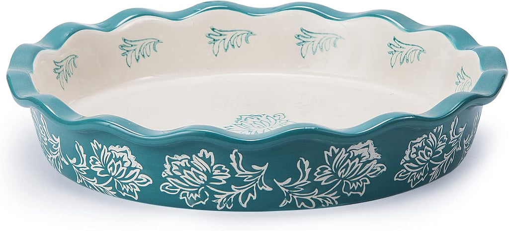 Wisenvoy Ceramic Pie Pan - Non-Stick Deep Dish Baking Plate for Perfect Pies | 9-Inch Size