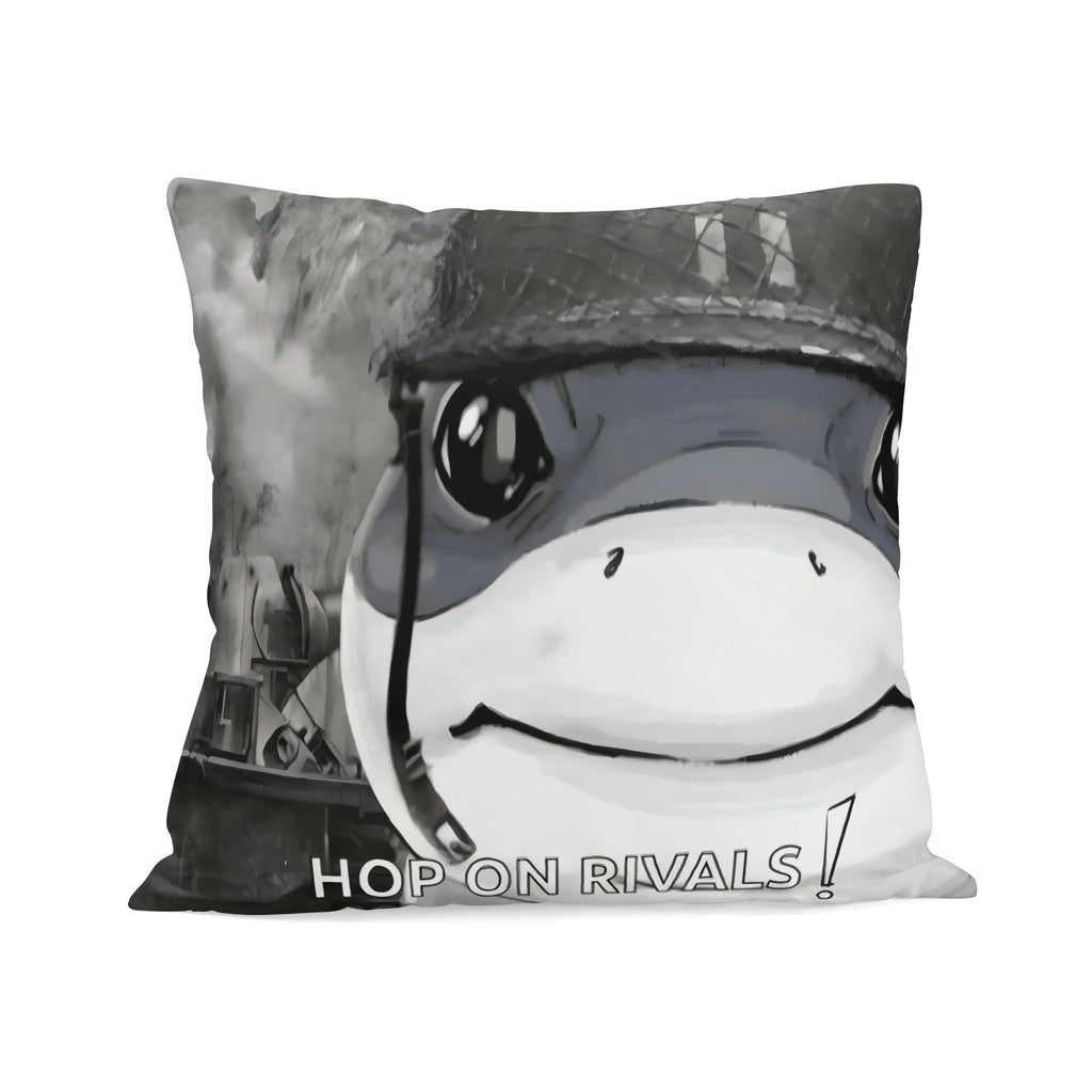 Jeff Shark Funny Meme Throw Pillow Covers 18x18 Inch Funny Pillows Velvet Decorative Pillowcase Home Decor Living Room Cushion Case Funny Gift Decor for Bed Sofa Couch