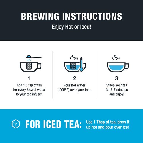 Tiesta Tea - Lemon Ginger Turmeric, Loose Leaf, Lemon Ginger Herbal Tea, Premium Non-Caffeinated Herbal Blend, Make Hot or Iced & Brews Up to 200 Cups, 16 Ounce Resealable Bulk Pouch