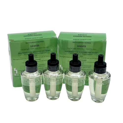 Bath & Body Works Slatkin WallFlower Bulb Refills - Leaves - Two Boxes, Four Bulbs!