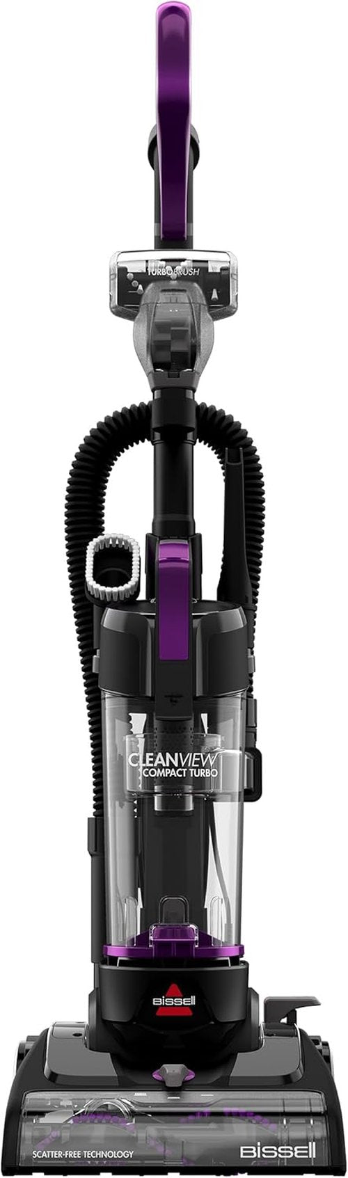 Bissell CleanView Compact Turbo Vacuum - Full-Size Power with Quick Release Wand | Ideal for Apartments & Dorms