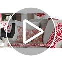 RABUSOFA Pink Heart Lumbar Pillow Cover 12x20 - Valentine's Day Decor