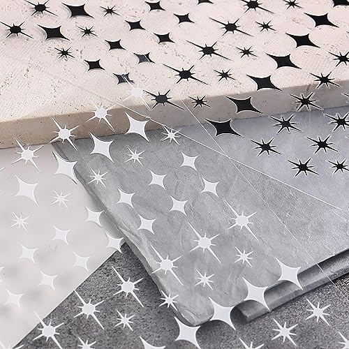Star Nail Stickers 8 Sheets 3D Self-Adhesive Nail Art Decals