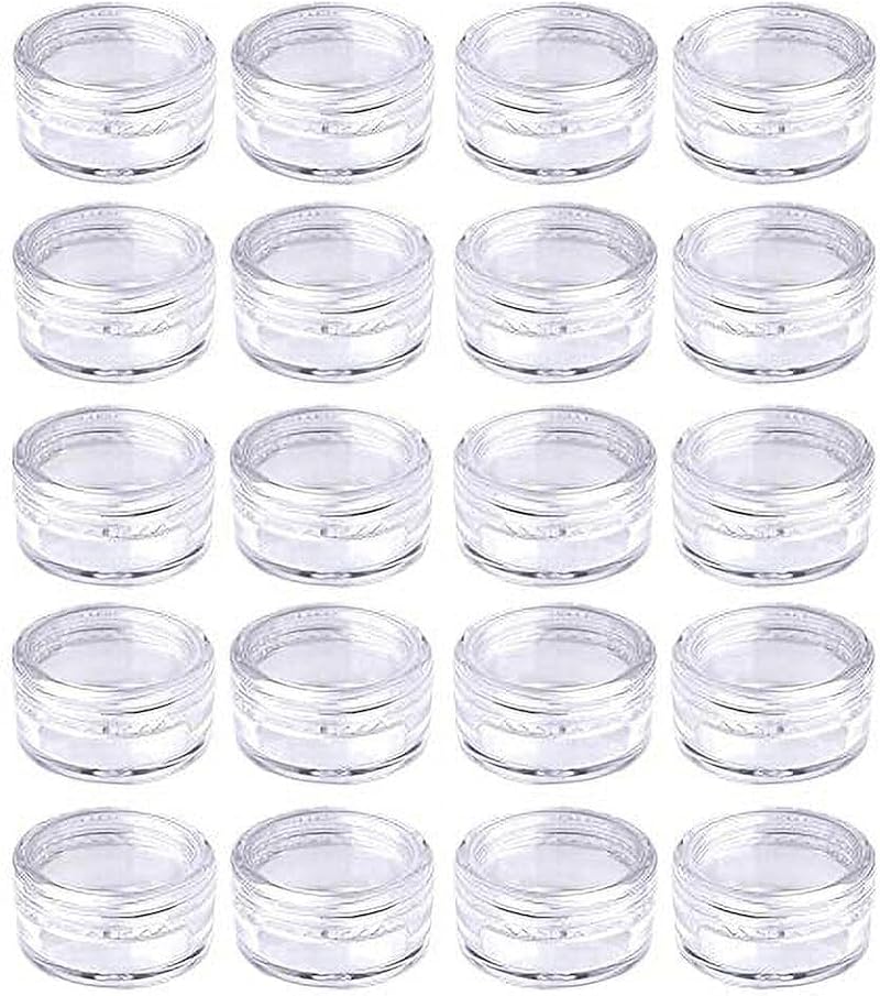 Zhuluck 20Pcs 5ml Clear Travel Cosmetic Jars with Lids