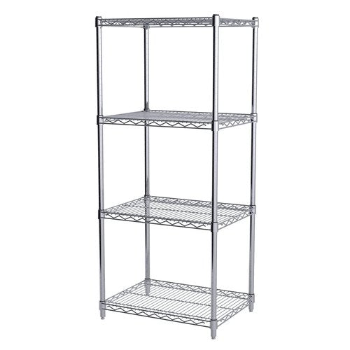 Akro-Mils AWP54UPRIGHT 54-Inch NSF Certified Industrial Grade Chrome Wire Shelf System Upright Leg Post Poles, (4 Pack)
