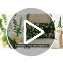 St. Patrick's Day Black Cat Throw Pillow Cover - 12x20 Inch