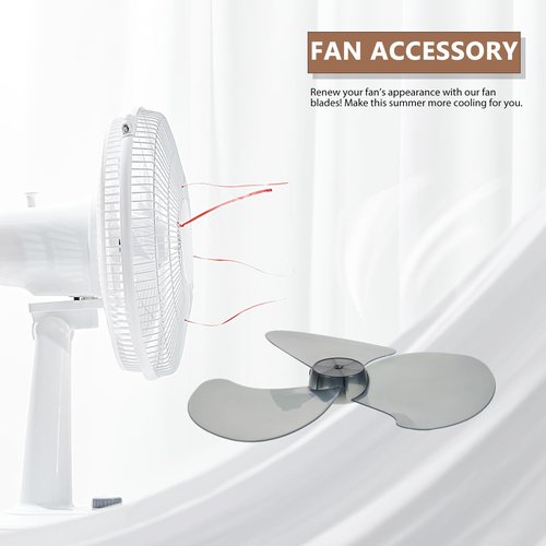 TOVINANNA Fan Blades Replacement, Plastic 3 Leaves Fan Blade with Nut Household General Fans Accessories Fan Blades Part for 16 Inches Table Fanner Standing Pedestal Fan