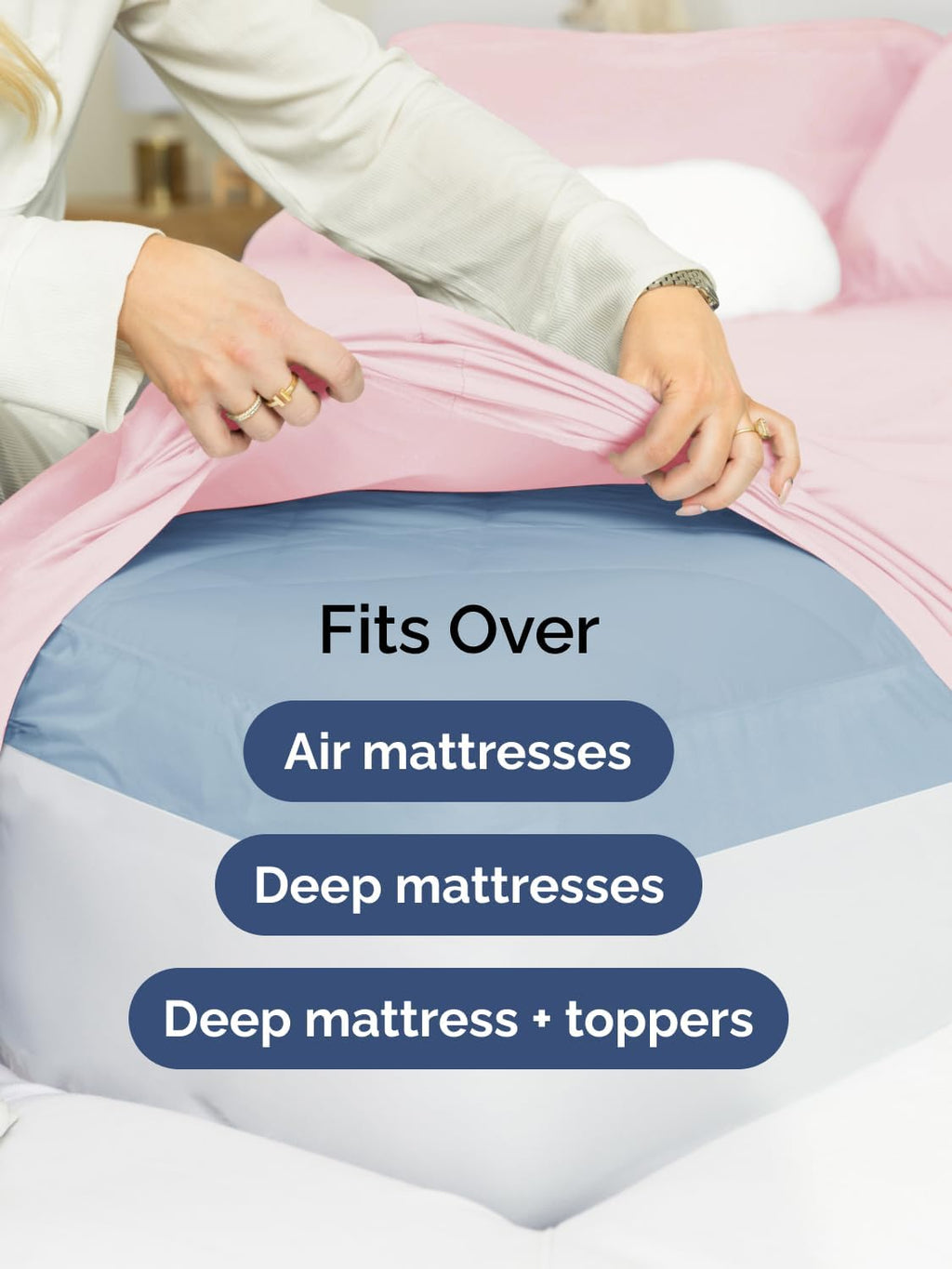 Skiennix Extra Deep Twin XL Sheet Set - 4-Piece Breathable Cooling Bedding - Soft Wrinkle-Free Lavender Pink